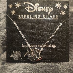 Disney Sterling Silver Dory Pendant Necklace - Silver FLOUNDER LITTLE MERMAID